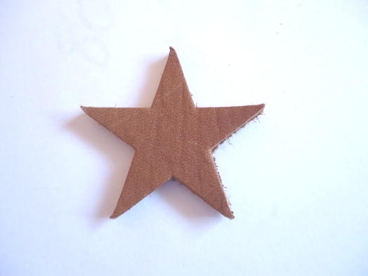 (image for) Star leather shape -Tan #LC253